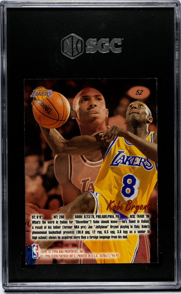 1996-97 fleer ultra Kobe Bryant sgc 9